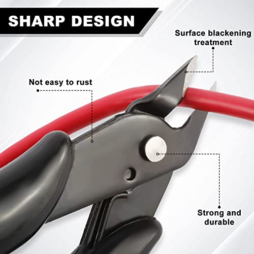 10 Pack Wire Cutters Black Diagonal Cutting Pliers for Electronic (10 Count)