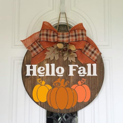 Fall Stencils for Painting on Wood Half Circle Stencils for Crafts Reusable (15 Count)