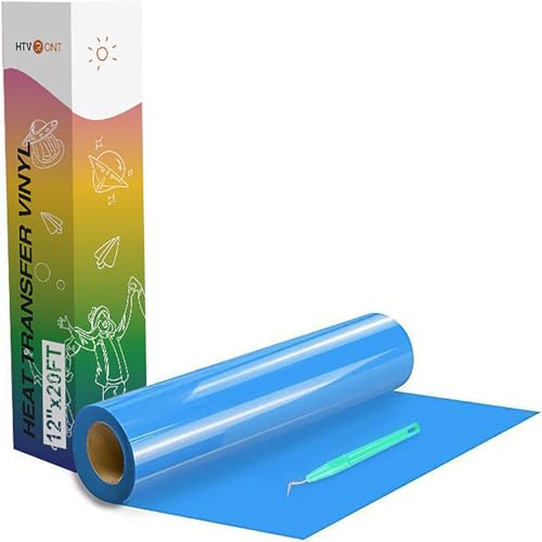 Heat Transfer Vinyl Lake Blue HTV Rolls (20 Foot)