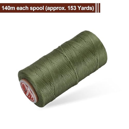 Flat Leather Sewing Waxed Thread