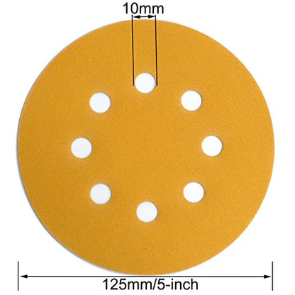 5-Inch 8-Hole Hook and Loop Sanding Discs 400-Grit, 100-Pack (100 Count)