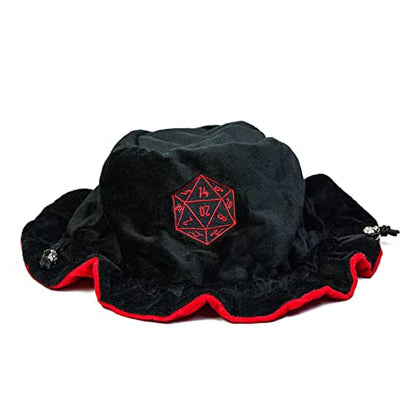 Large DND Dice Bag with Pockets Black Storage Bag for D&D RPG Game (20 Ounce)