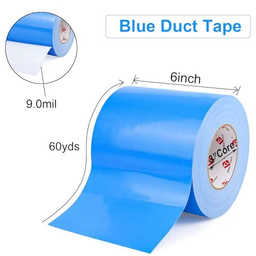 6" Blue Duct Tape (180 Foot)