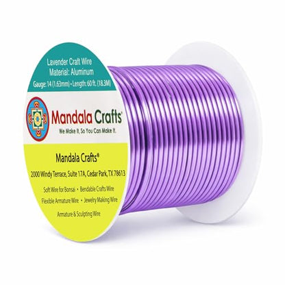 14 Gauge Lavender Anodized Aluminum Craft Wire