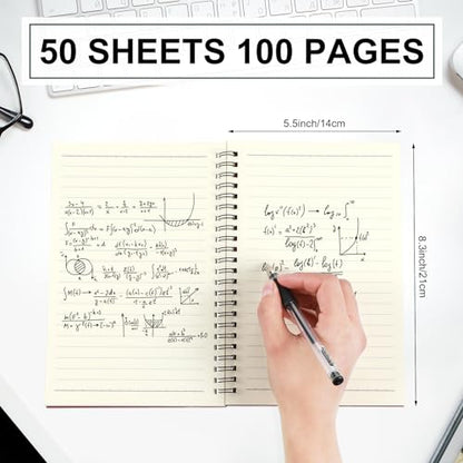 Spiral Notebook Bulk A5 College Ruled Journals Notebooks Lined 8.3 x 5.5 Inch Note Books Writing Thick Paper Notebook for Christmas Office Business School Gifts Supplies