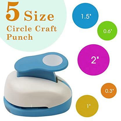 Set 5 Circle Paper Punch 0.3'' (5 Count)