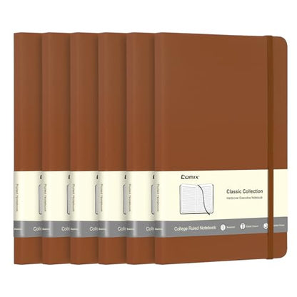 6 Pack Lined Journal Notebooks for Work
