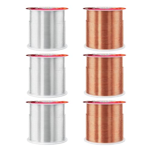 20 GA Copper Silver Tone Combo Anodized Aluminum Craft Wire (450 Foot)
