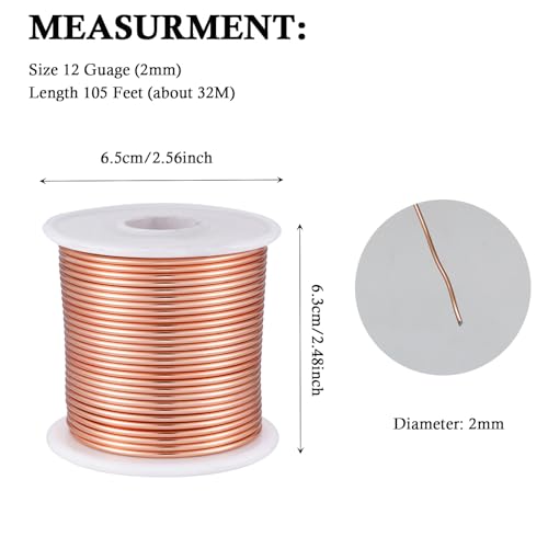 12 Gauge Copper Aluminum Craft Wire (103.68 Foot)