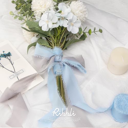Baby Blue Chiffon Ribbon 1 (60 Foot)