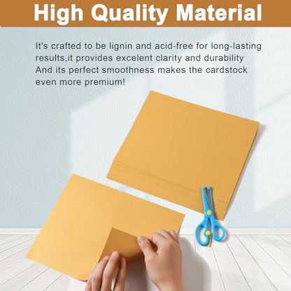 40 Sheets Gold Shimmer Cardstock 8.5 x 11 Certificate Paper 75lb (40 Count)