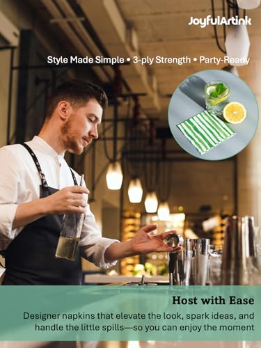 Watercolor Green Paper Napkins 3 (80 Count)