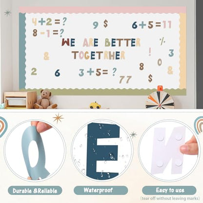 221 Pcs Boho Bulletin Board Letters for Classroom Wall (221 Count)