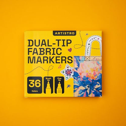 36 Dual Tip Fabric Markers Decorating Kit
