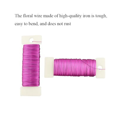 26Gauge Pink Metal Floral Wire