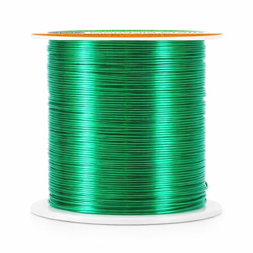 22 Gauge Kelly Green Anodized Aluminum Craft Wire (100 Foot)