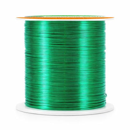 22 Gauge Kelly Green Anodized Aluminum Craft Wire (100 Foot)