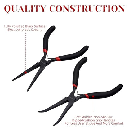 6" Mini Needle Nose Pliers Set