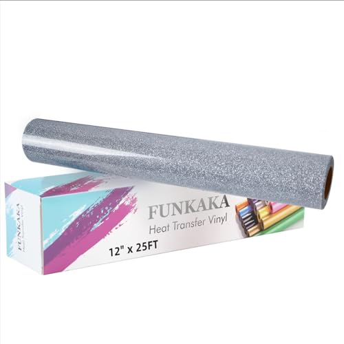 Glitter Silver HTV Heat Transfer Vinyl Rolls