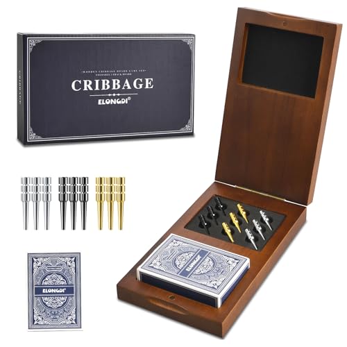 Foldable Wooden Cribbage Board Game Set