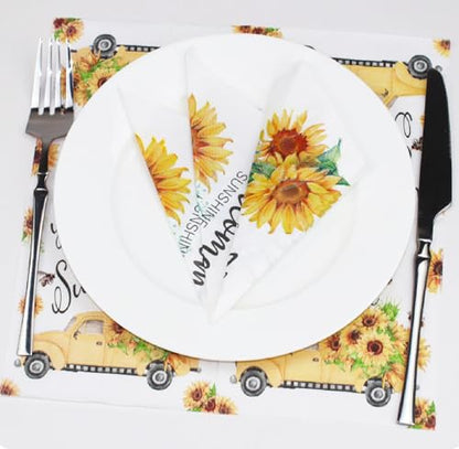Paper Napkins 80 Pack 2 Ply Floral Beverage Luncheon Dinner Paper Napkins Flower Print Disposable Napkins for Wedding Anniversary Celebrations (80 Count)
