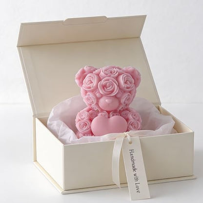 Large Rose Bear Candle Mold