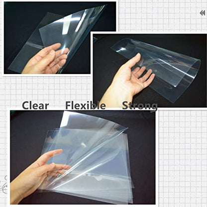 32 Pieces 6 mil Transparency Blank Template Material Stencils Mylar for Cutting Paper Clear Sheet 12 × 12 inch (408 sq inches sq inches)