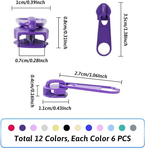 72Pcs Zipper Repair Kit (72 Count)