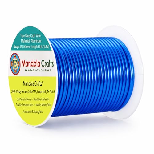 14 Gauge True Blue Anodized Aluminum Craft Wire