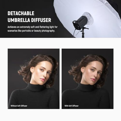 51" 130cm Parabolic Reflective Umbrella Photography with Silver Inner