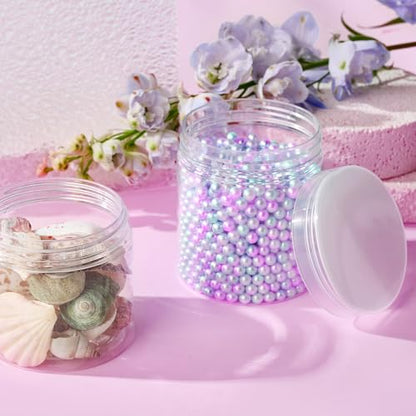 36 Pack 8 OZ Plastic Jars Clear Cosmetic Container with Lids (36 Count)
