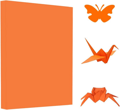 A4 Origami Paper Orange 100 Sheets, 8.27×11.7 inch Double Sided Color Easy Fold Big Origami Paper A4 Colored Copy Papers Thin 70gsm for Beginners, DIY handwork Art and Craft Projects (210 x 297 mm) - Crafty Corner