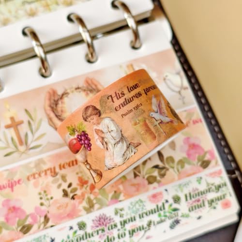 Christian Washi Tape 16 Rolls Aesthetic Decorative Cute Scrapbook Tape