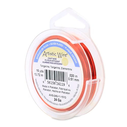 24 Gauge Silver Plated Tarnish Resistant Colored Copper Craft Wire