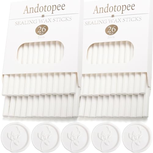 52pcs White Sealing Wax Sticks for Seal Stamp