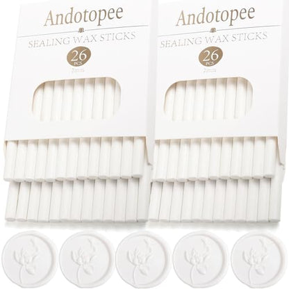 52pcs White Sealing Wax Sticks for Seal Stamp