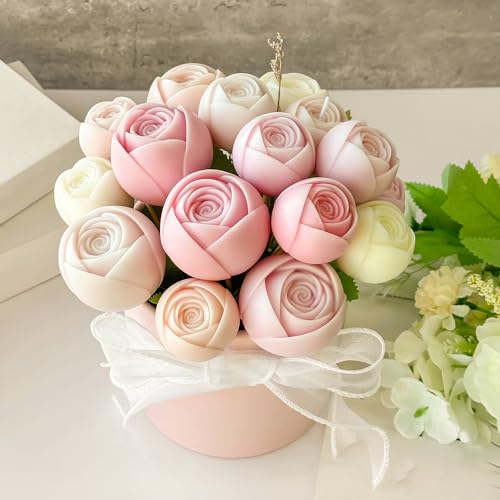 2 Pack Flower Succulent Candle Mold