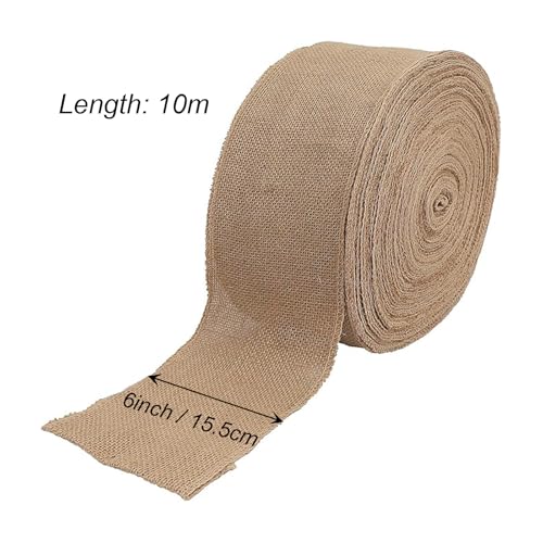 6 Inch Wide 11 Yards Burlap Ribbon