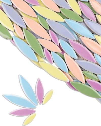 200g Ceramic Petals Bulk Mosaic Tiles for Craft (65 Count)