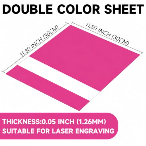 5PCS Laser Engraving Double Color ABS Plastic Sheet