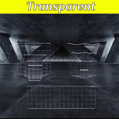 10Pcs Clear Acrylic Stamp Blocks Set (10 Count)