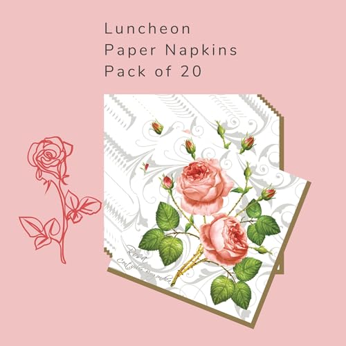 20 ct 13x13 Flowers Paper Luncheon Decoupage Napkins (20 Count)