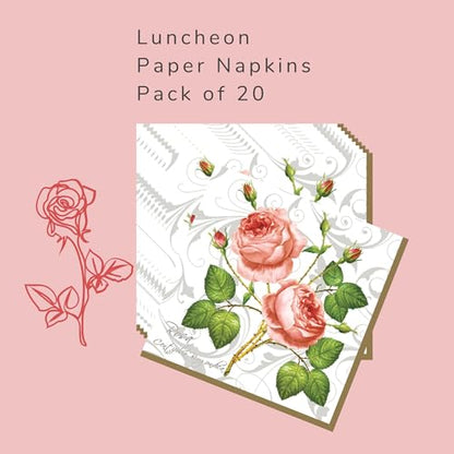 20 ct 13x13 Flowers Paper Luncheon Decoupage Napkins (20 Count)