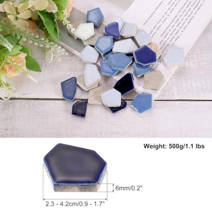 500g 1.1LB Irregular Ceramics Mosaic Tiles