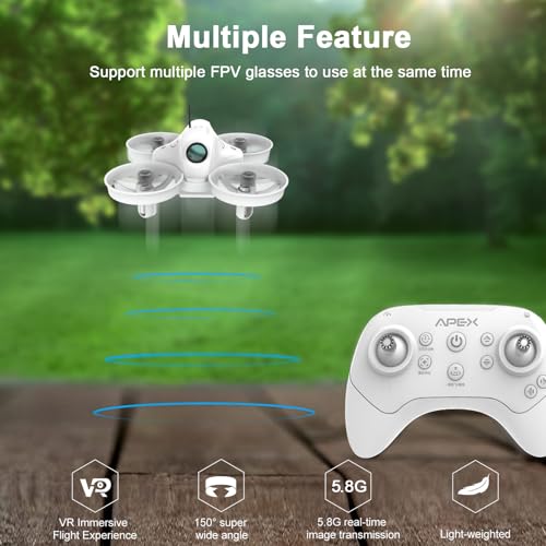 FPV Drone Kit with 120° Wide FPV Goggles