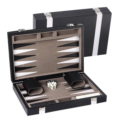 GSE Premium Leather Backgammon Board Game Set