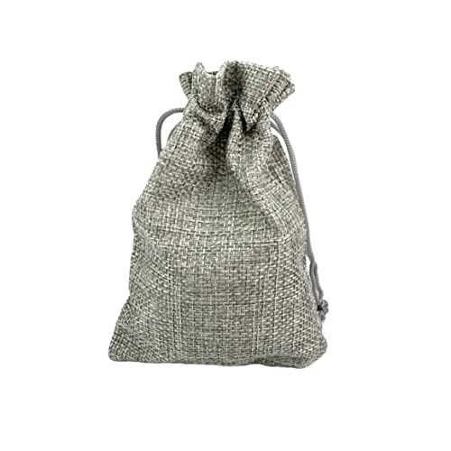 Pack of 25 Burlap Gift Bags with Drawstring Linen Jewelry Pouches Wedding Hessian Jute Bags for Birthday and Treat Pouches Party Wedding Favors Gift