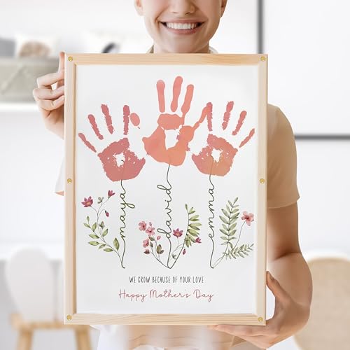 Mother's Day Handprint Art Personalized Grandma's Garden Crafts For Grandma From Kids