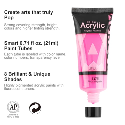 Neon Acrylic Paint Set (5.68 Fl Oz)