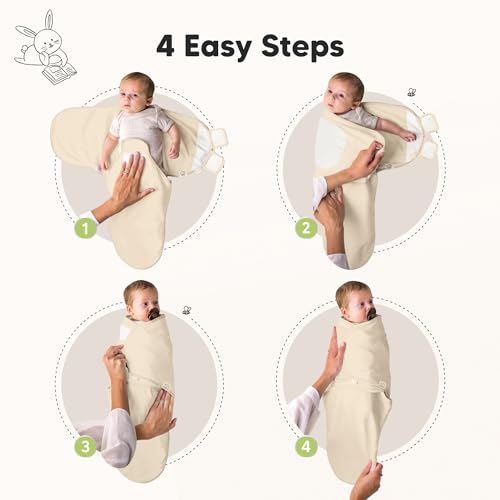 3pk Organic Swaddles for Newborns Girls
